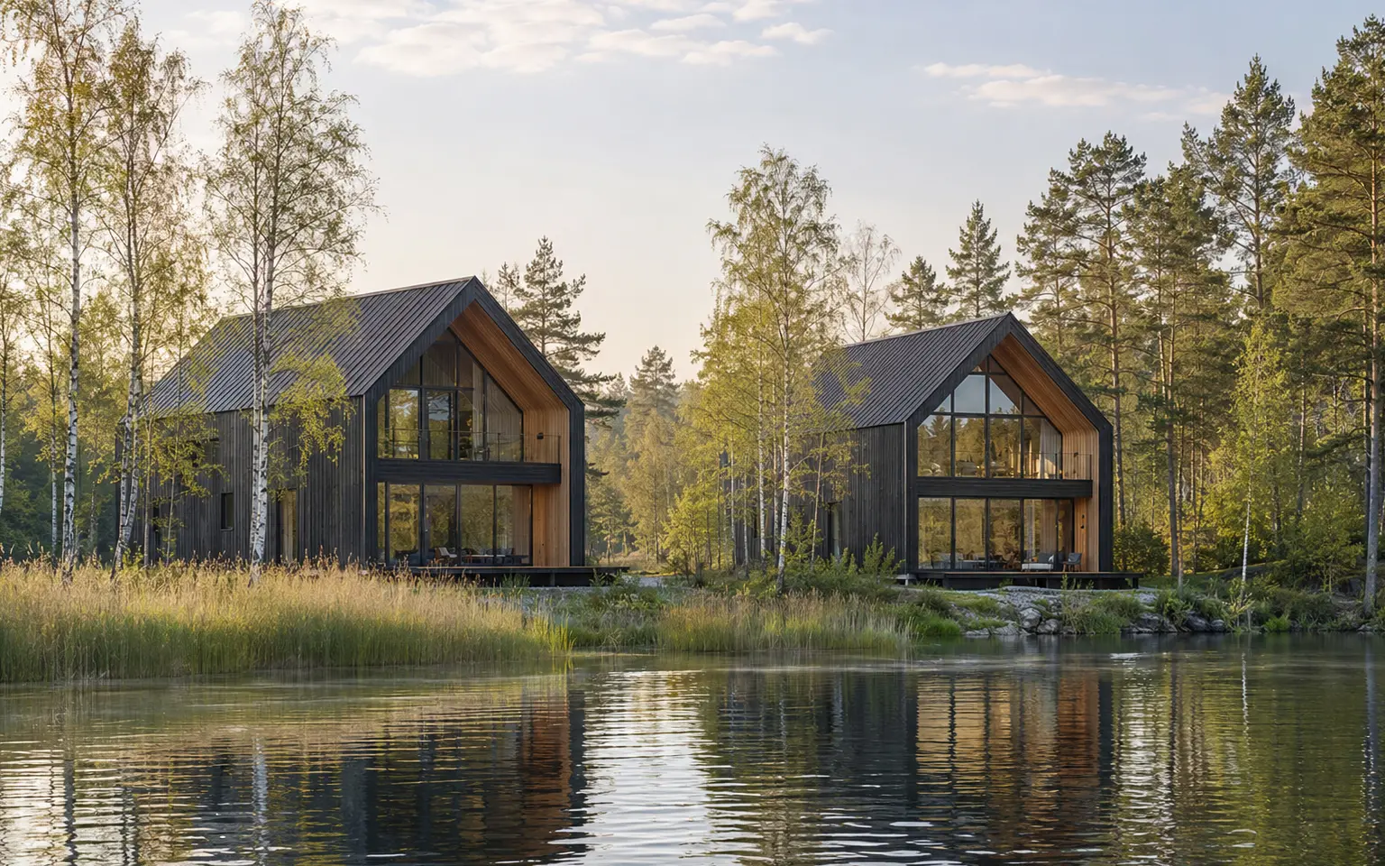 Krzywe Lake Houses w pierwszej linii brzegowej Jeziora Krzywe
